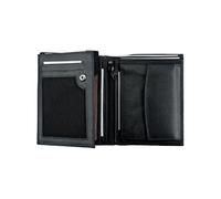 Portefeuille combiné, format haut, cuir nappa, noir