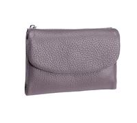 Portefeuille compact en cuir de vachette souple pour femme avec organiseur RFID, petit sac à main élégant pour le quotidien, le bureau (violet, taille unique)