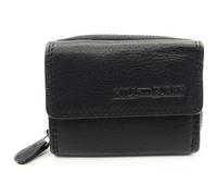 Portefeuille compact en cuir véritable pour homme et femme - Petit portefeuille avec protection RFID, 2 compartiments à billets, compartiment à monnaie zippé, cuir véritable, Noir , s, Décontracté