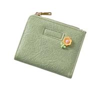 Portefeuille compact pour femme | Étui portefeuille multi-cartes à rabat pour cartes de crédit | Porte-cartes de grande capacité avec fenêtre pour carte d'identité, espèces, petits articles, Vert,
