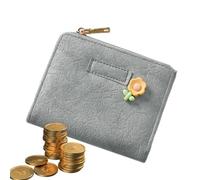 Portefeuille compact pour femme - Poche zippée - Portefeuille multi-cartes - Porte-cartes de grande capacité avec fenêtre pour carte d'identité pour permis de conduire, espèces, cartes de crédit,