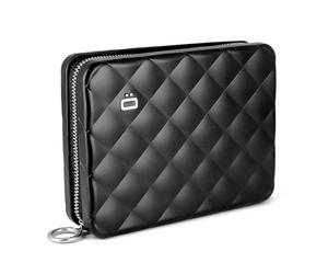 Portefeuille compagnon femme en aluminium. Modèle: HELSINKI LARGE | Grande capacité: 15 cartes. Passeport, billets & monnaie. Protection RFID. Fermeture zippée sécurisée. Idéal en voyage.