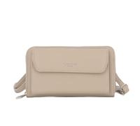 Portefeuille Compagnon Tout-en-un Avec Bandoulière - Porte-monnaie carte Similicuir Grainé Souple - Poche Pour Téléphone Portable 6.7 Pouces - Compatible Iphone 15 16 Pro - Pratique Stylé - Beige