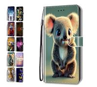 Portefeuille Coque pour Xiaomi Redmi Note 12 / Poco X5 5G Motif 3D Pattern Animal Fleur Cuir Flip Case Cover avec Fentes de Carte Pochette a Rabat Etui Housse - Ours Koala
