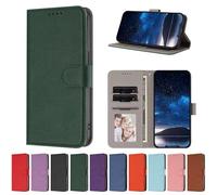 Portefeuille Coque ZTE Blade A35E, étui en Cuir PU rétro avec Rangements Porte-Cartes de Crédit, avec Fonction de Support, Coque pour ZTE Blade A35E-Vert