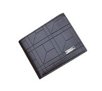 Portefeuille court à rayures tendance pour femmes et hommes, sac à main ouvert, plusieurs emplacements pour cartes, pochette en cuir avec fermeture éclair autour du portefeuille petit (taille A