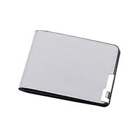 Portefeuille court de couleur unie avec fentes pour cartes de permis de conduire, pochette de trente et un portefeuilles pour homme, gris, Taille unique