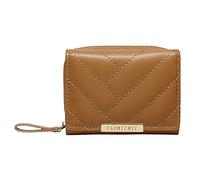 Portefeuille court en cuir multifonction à trois volets pour filles - Portefeuille pour téléphone (marron, taille unique)