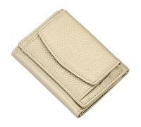 Portefeuille Court Magnétique Cuir Blocage RFID Porte-Monnaie Pièces Porte Carte Bancaire Securise Porte Carte de Crédit Cadeau pour Hommes et Femmes (Doré)