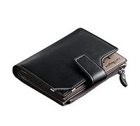 Portefeuille court multifonction avec fermeture éclair verticale pour homme, BK1., Taille unique
