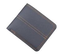 Portefeuille court Oepn pour homme - Couleur unie - Plusieurs emplacements pour cartes - Pochette automatique (noir, taille unique)