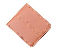 Portefeuille court Oepn pour homme - Couleur unie - Plusieurs emplacements pour cartes - Pochette automatique (café, taille unique)