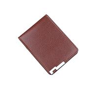 Portefeuille court tendance de couleur unie avec fentes pour cartes de permis de conduire, petit portefeuille compact pour femme, café, Taille unique