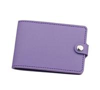 Portefeuille court tendance pour carte d'identité avec moraillon de couleur unie et fentes pour cartes de permis de conduire, pochette pour femme léopard, violet, A