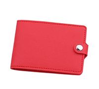 Portefeuille court tendance pour carte d'identité avec moraillon de couleur unie et fentes pour cartes de permis de conduire, pochette pour femme léopard, Rouge, A