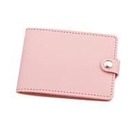 Portefeuille court tendance pour carte d'identité - Couleur unie - Avec moraillon - Emplacements pour cartes de permis de conduire - Pochette pour téléphone - À coller, a, A