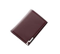 Portefeuille court tendance pour homme - Couleur unie - Plusieurs emplacements pour cartes - Pochette adhésive pour l'arrière du téléphone, café, Taille unique