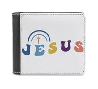 Portefeuille Croix du Christ Parole de Jésus | Portefeuille chrétien en Cuir PU pour Hommes et Femmes | Cadeau inspirant pour Les croyants