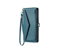 Portefeuille Crossbody Etui Pour Realme C30/C30S Titulaire De La Carte Blocage RFID Fente Pour Les Factures A Fermeture Eclair null Bleu