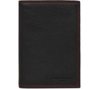 Portefeuille cuir Lancaster 120-13 anti piratage Noir/Rouge