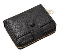 Portefeuille Cuir Petit Unisexe-1, ,Standard,Antivol Fermeture Glissière Compartiments Carte Chequier Permis,Compact Léger Aucunely