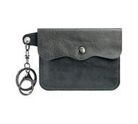 Portefeuille d'affaires élégant en polyuréthane avec porte-clés pour protéger les pièces de monnaie, poche de monnaie et emplacements pour cartes, bleu