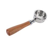 Portefeuille de Café Sans Fond, Acier Inoxydable Détachable, Poignée en Bois Érable, Design Ergonomique, Type A - Visualisation du Flux d'Eau, Filtration Fine, Usage et Maison (Tapez D)