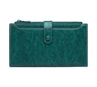 Portefeuille de carte PU - Portefeuille femme Small Willet | Portefeuille de sécurité pour femme, cartes de grande capacité, voyage de sac, portefeuille rétro, Malachite, bleu, Consulte la descripción