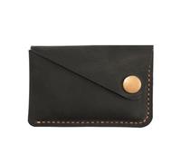 Portefeuille de Cartes en Cuir PU Firière Portefeuille de Couleur Unie à Couleur Unis (Noir)