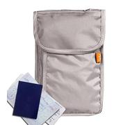 Portefeuille De Cou De Voyage-enveloppe De Document Anti-vol Imperméable, Sac Portable Pour Téléphone Portable | Organisateur De Harnais Réglable Compact, Porte De Carte Pour Le Passeport P, gris