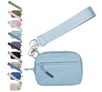 Portefeuille de deuxième génération, Portefeuille pour Femmes, Adieu Portefeuille encombrant, Beaucoup d'espace de Stockage, Porte - clés en Nylon étanche pour Femmes (Bleu Ciel)