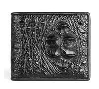 Portefeuille de luxe en cuir véritable crocodile pour hommes en peau d'alligator portefeuille à deux volets pour hommes, , Portefeuille en cuir de crocodile naturel