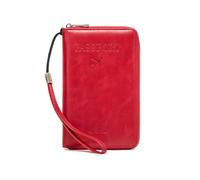 Portefeuille de passeport bloquant les RFID, couverture de passeport | Cuir PU, porte-documents de voyage, avec fermeture éclair et dragonne, for billets d'avion(Red)
