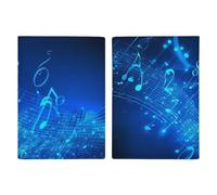 Portefeuille de passeport en polyuréthane avec motif ananas tropical, étui pour passeport de voyage, étui fin pour cartes pour femmes et hommes, étui en cuir, essentiels de voyage, Notes de musique