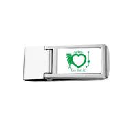 Portefeuille de poche fin en acier inoxydable avec motif constellation et bélier