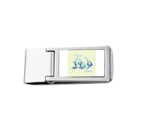 Portefeuille de poche fin en acier inoxydable Motif constellation du cancer des Poissons