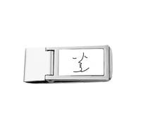 Portefeuille de poche fin en acier inoxydable pour homme et femme