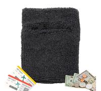 Portefeuille de poignet : portefeuille masculin avec bracelet de sport, poche clé zippée, bannière de sport polyvalente pour cartes, argent, clés, course, salle de sport, université, plein air