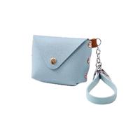 Portefeuille de Porte-clés lyeaa pour Les Femmes avec Une Fermeture à glissière PU Le Cuir PU Trendy Keychain Pouche de Petit Portefeuille pour Le de Shopping (Bleu)