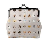 Portefeuille de race de chien pour femme, porte-monnaie pour femme, petit portefeuille pour femme, adapté pour les femmes, élégant et personnalisé, noir, One Size, Art déco
