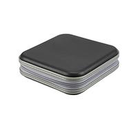 Portefeuille de rangement pour 40 disques CD/DVD - Dragonne à fermeture éclair - Boîte de rangement pour CD DVD - Boîtes de rangement pour collection et voyage (noir)