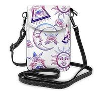Portefeuille de Sac à Main en Cuir d'unité Centrale de Soleil de Lune d'astronomie Antique, Petit Sac à Main de téléphone Portable de bandoulière réglable de bandoulière