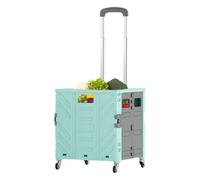 Portefeuille de service public pliable : chariot de courses pliable, transporteur de service lourd | Chariot à main portable conçu pour une utilisation en voyage Convient pour déplacer des