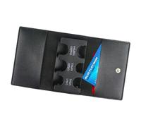 Portefeuille de Stockage de Pièces - Pochette de Porte-Monnaie Multifonctionnelle | Étui à Monnaie à Trois Volets, Durable, Portable, avec Étui en Cuir, Parfait comme Cadeau pour Couples
