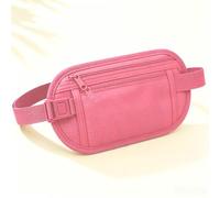 Portefeuille de voyage avec blocage RFID fin et dissimulé, rose, Tendance | Portefeuille en nylon pour homme et femme avec poche secrète et boucle réglable pour voyage, cyclisme
