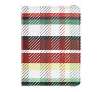 Portefeuille de voyage en cuir à carreaux rouges et verts pour femme - Porte-passeport pour voyage - Étanche, Plaid Merry Christmas rouge et vert, 1 size