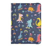 Portefeuille de voyage en cuir avec animaux de dessin animé sur planche à roulettes, grande capacité pour passeport, accessoires de voyage pour hommes