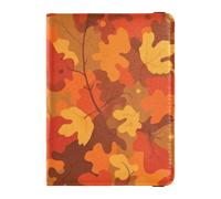 Portefeuille de voyage en cuir avec fente pour carte de vaccination, étui de passeport pour voyage essentiel et étanche, Érables camouflage d'automne, 1 size, Moderne