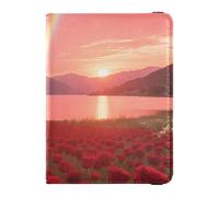 Portefeuille de voyage en cuir avec fente pour carte de vaccination - Pour homme et femme - Étanche, Vue sur le champ des, 1 size, Moderne