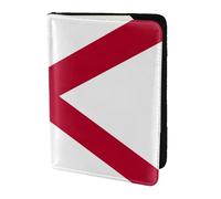 Portefeuille de voyage en cuir avec imprimé drapeau de l'État de l'Alabama pour homme et femme, noir, One Size